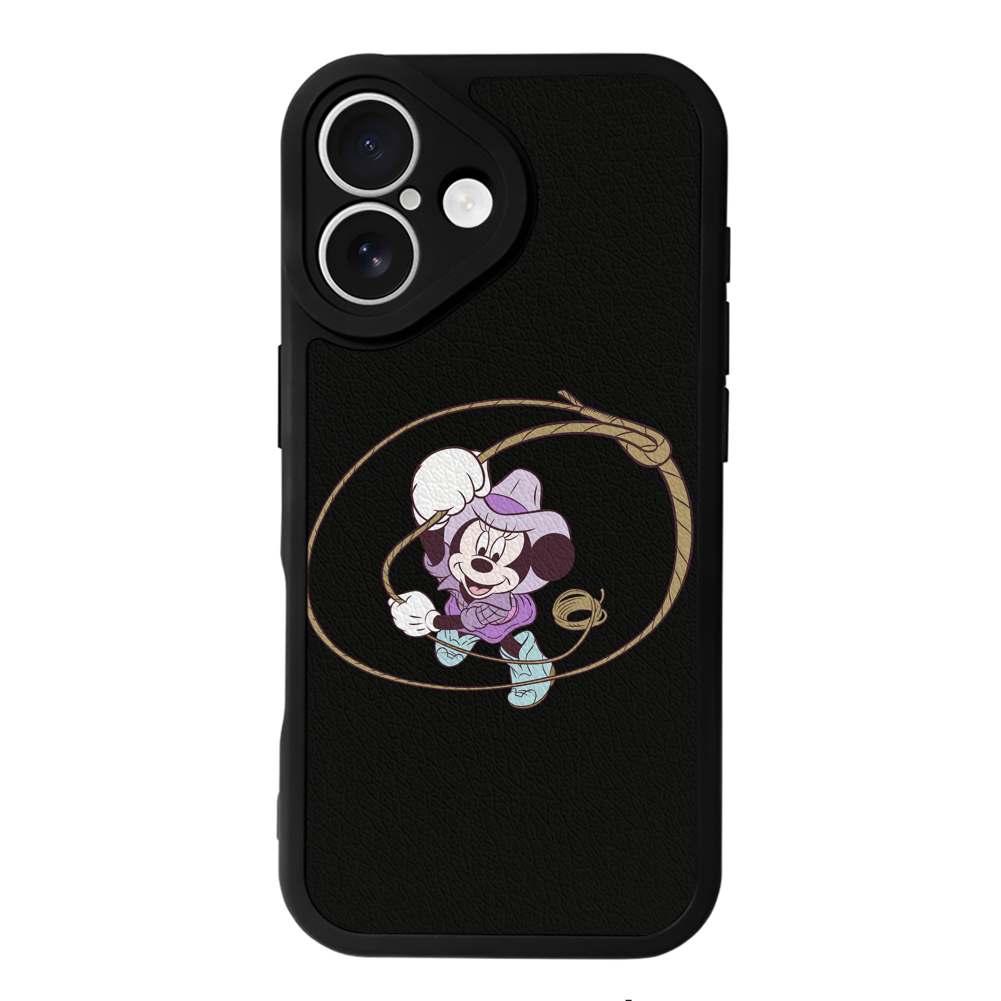（画像用） ミッキーマウス Mickey Mouse 【iPhone 16シリーズ対応】シリコンスマホケース（レザー調） 材質：シリコン
